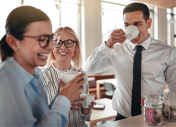Study finds coffee breaks with colleagues improve productivity by 23%